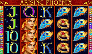Casino gameplay of the Arising Phoenix slot