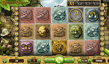 Screenshot of Gonzo’s Quest slot at All British Casino 