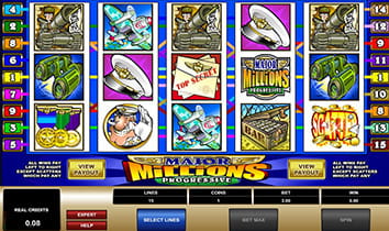 A gameplay of Major Millions Slot 