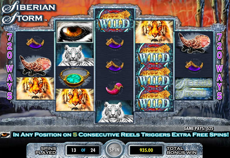 Siberian Storm Slot Game Played in Demo Mode