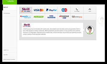 Choose to Deposit via Skrill