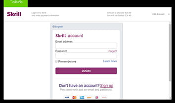 Confirm at Skrill’s Website